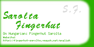 sarolta fingerhut business card